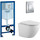 Инсталляция с подвесным унитазом комплект: Grohe Rapid SL 38772001 с подвесным безободковым унитазом Aquatek Европа AQ1901-00 сиденье микролифт, крепление, кнопка смыва хром, Цвет производителя: белый - Инсталляция с подвесным унитазом комплект: Grohe Rapid SL 38772001 с подвесным безободковым унитазом Aquatek Европа AQ1901-00 сиденье микролифт, крепление, кнопка смыва хром, Цвет производителя: белый фото