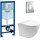 Инсталляция с подвесным унитазом комплект: Grohe Rapid SL 38772001 с подвесным безободковым унитазом Aquatek Европа AQ1900-00 сиденье микролифт, крепление, кнопка смыва хром, Цвет производителя: белый - Инсталляция с подвесным унитазом комплект: Grohe Rapid SL 38772001 с подвесным безободковым унитазом Aquatek Европа AQ1900-00 сиденье микролифт, крепление, кнопка смыва хром, Цвет производителя: белый фото