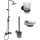 Промо-набор Ideal Standard IdealRain BL749S3, черный матовый - Промо-набор Ideal Standard IdealRain BL749S3, черный матовый фото