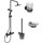 Промо-набор Ideal Standard IdealRain BL750S2, черный матовый - Промо-набор Ideal Standard IdealRain BL750S2, черный матовый фото