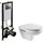 Инсталляция Cersanit Black с подвесным унитазом Roca Mateo 346200000 с тонкой крышкой дюропласт - Инсталляция Cersanit Black с подвесным унитазом Roca Mateo 346200000 с тонкой крышкой дюропласт фото
