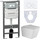 Инсталляция с подвесным унитазом ceramicanova Metric Rimless CN3007_1001W_1000 - Инсталляция с подвесным унитазом ceramicanova Metric Rimless CN3007_1001W_1000 фото