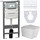 Инсталляция с подвесным унитазом ceramicanova Metric Rimless CN3007_1002W_1000 - Инсталляция с подвесным унитазом ceramicanova Metric Rimless CN3007_1002W_1000 фото