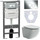 Инсталляция с подвесным унитазом ceramicanova Forma Rimless CN3009_1001CH_1000 - Инсталляция с подвесным унитазом ceramicanova Forma Rimless CN3009_1001CH_1000 фото