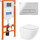Инсталляция с подвесным безободковым унитазом BelBagno Amanda BB051CHR/BB051SC/BB002-80/BB005-PR-CHROME (кнопка смыва Prospero, хром глянцевый) - Инсталляция с подвесным безободковым унитазом BelBagno Amanda BB051CHR/BB051SC/BB002-80/BB005-PR-CHROME (кнопка смыва Prospero, хром глянцевый) фото