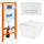 Инсталляция с подвесным безободковым унитазом BelBagno Due BB3103CHR/SC/BB002-80/BB018-GV-BIANCO (кнопка смыва Genova, белый) - Инсталляция с подвесным безободковым унитазом BelBagno Due BB3103CHR/SC/BB002-80/BB018-GV-BIANCO (кнопка смыва Genova, белый) фото