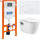 Инсталляция с подвесным безободковым унитазом BelBagno Loto BB070CHR/SC/BB002-80/BB014-SR-BIANCO (кнопка смыва Sfera, белый) - Инсталляция с подвесным безободковым унитазом BelBagno Loto BB070CHR/SC/BB002-80/BB014-SR-BIANCO (кнопка смыва Sfera, белый) фото