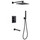 Душевая система для ванны с термостатом Abber Weiss Insel AF8050B, черный матовый -  Душевая система для ванны с термостатом Abber Weiss Insel AF8050B, черный матовый фото