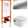 Инсталляция BelBagno с подвесным безободковым унитазом Cezares Eco CZR-526-TH-R/CZR-2040-SC/BB097/R.CR - Инсталляция BelBagno с подвесным безободковым унитазом Cezares Eco CZR-526-TH-R/CZR-2040-SC/BB097/R.CR фото