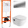 Инсталляция BelBagno с подвесным безободковым унитазом Cezares Eco CZR-526-TH-R/CZR-2040-SC/BB097/Q.CR - Инсталляция BelBagno с подвесным безободковым унитазом Cezares Eco CZR-526-TH-R/CZR-2040-SC/BB097/Q.CR фото
