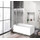 Шторка для ванны BelBagno 100 см UNO-V-11-100/150-CH-CR, хром/шиншилла - Шторка для ванны BelBagno 100 см UNO-V-11-100/150-CH-CR, хром/шиншилла фото