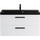 Тумба подвесная с раковиной BelBagno AURORA-800-2C-SO-BL 80 см, Bianco Lucido (раковина BB800/450-LV-ART-AST-NERO), Цвет фасада: Bianco Lucido Nero - Тумба подвесная с раковиной BelBagno AURORA-800-2C-SO-BL 80 см, Bianco Lucido (раковина BB800/450-LV-ART-AST-NERO), Цвет фасада: Bianco Lucido Nero фото