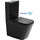 Унитаз-компакт безободковый Abber Rechteck AC1210TMB (смыв торнадо) с тонкой крышкой микролифт, чёрный матовый, Цвет производителя: чёрный матовый - Унитаз-компакт безободковый Abber Rechteck AC1210TMB (смыв торнадо) с тонкой крышкой микролифт, чёрный матовый, Цвет производителя: чёрный матовый фото