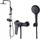 Душевой комплект Lemark: Душевая стойка Bronx LM3788BL + смеситель для душа Bronx LM3703BL, чёрный - Душевой комплект Lemark: Душевая стойка Bronx LM3788BL + смеситель для душа Bronx LM3703BL, чёрный фото