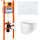 Инсталляция с подвесным безободковым унитазом BelBagno Expert BB066CHR/BB870SC/BB004-40 EXPERT/BB014-SR-BIANCO (кнопка смыва белая) - Инсталляция с подвесным безободковым унитазом BelBagno Expert BB066CHR/BB870SC/BB004-40 EXPERT/BB014-SR-BIANCO (кнопка смыва белая) фото