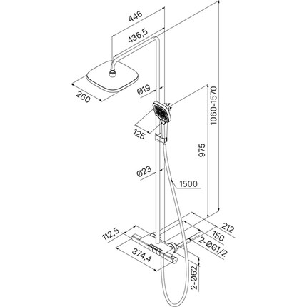 Душевая стойка с термостатом Iddis SpaHome SPHSBTKi06 фото 10