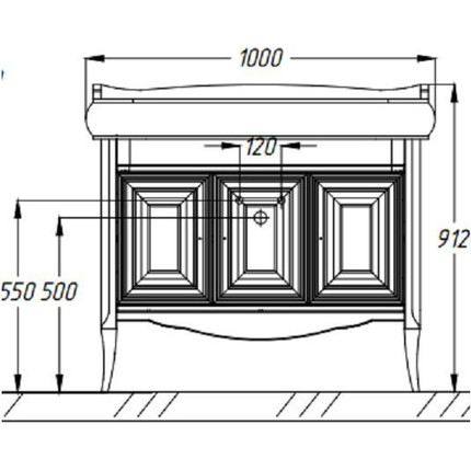 Тумба напольная с раковиной Opadiris Лоренцо 100 см, орех фото 2