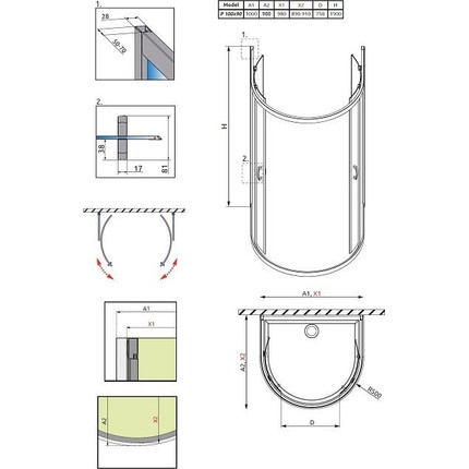 Душевое ограждение Radaway Premium Plus P 100х90х190 см, хром/прозрачное фото 6