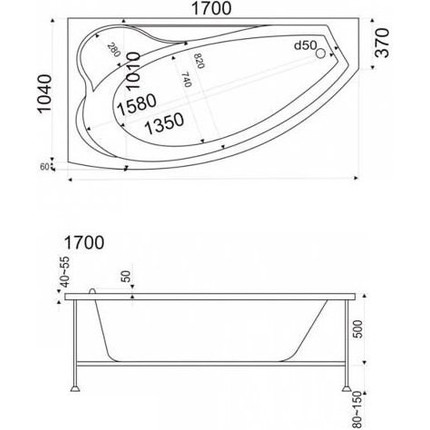 Панель для ванны 37 Bas Николь фото 3