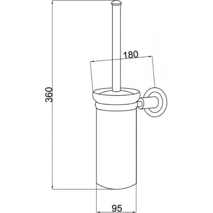 Ёршик для унитаза Boheme Murano 10913-GR-G, золото - 4 Ёршик для унитаза Boheme Murano 10913-GR-G, золото фото 4