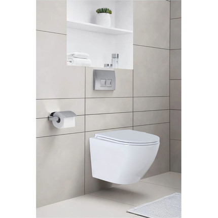 Унитаз подвесной безободковый Azario Grado AZ-0046 с тонкой крышкой микролифт фото 8