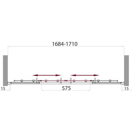 Шторка для ванны BelBagno 170 см UNO-VF-2-170/145-P-Cr, хром/текстурное - 6 Шторка для ванны BelBagno 170 см UNO-VF-2-170/145-P-Cr, хром/текстурное фото 6