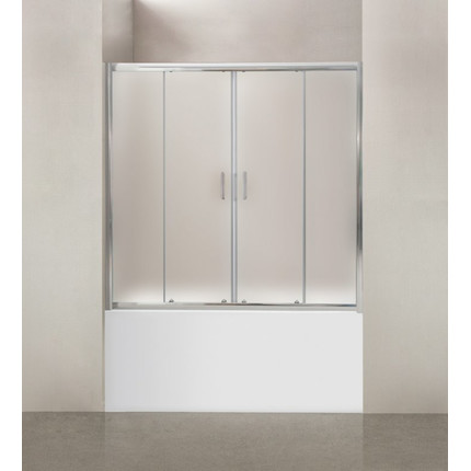 Шторка для ванны BelBagno 170 см UNO-VF-2-170/145-P-Cr, хром/текстурное -  Шторка для ванны BelBagno 170 см UNO-VF-2-170/145-P-Cr, хром/текстурное фото