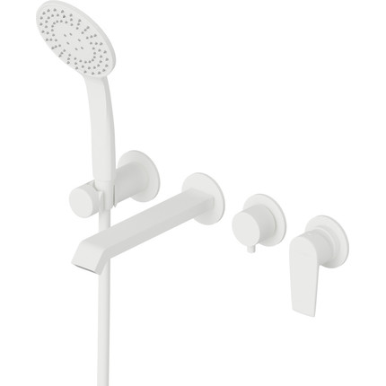 Смеситель для ванны Cezares NAUTIC-VDM3-BIO (со скрытой частью) белый матовый, Цвет производителя: белый матовый фото 