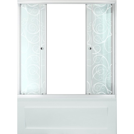 Шторка для ванны Triton Узор 170, белый/узор фото 