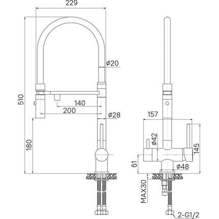 Смеситель для кухни Iddis Ace ACEGMFFi05, графит/чёрный фото 13