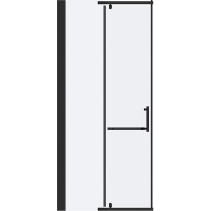 Душевое ограждение Mirsant Arena Pentagon 100x100 см, (стекло 8 мм), чёрный/прозрачное фото 3
