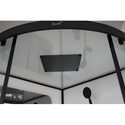 Душевая кабина CeruttiSpa 100х100 см Viva101B (безсиликоновая сборка) чёрный/прозрачное фото 2