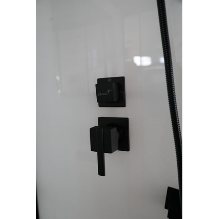 Душевая кабина CeruttiSpa 100х100 см Viva101B (безсиликоновая сборка) чёрный/прозрачное фото 4