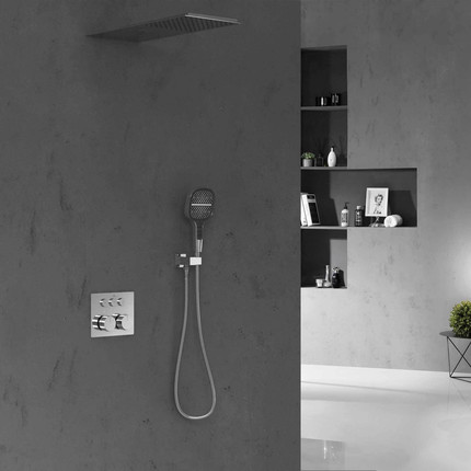 Душевая система для душа с термостатом Vincea VSFW-401TCH фото 