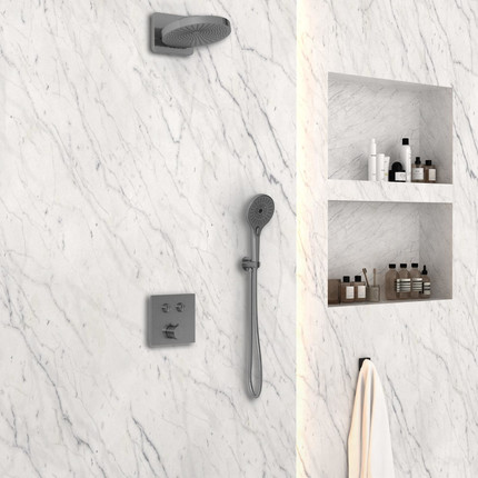 Душевая система для душа Vincea VSFW-4I211GM, вороненая сталь фото 