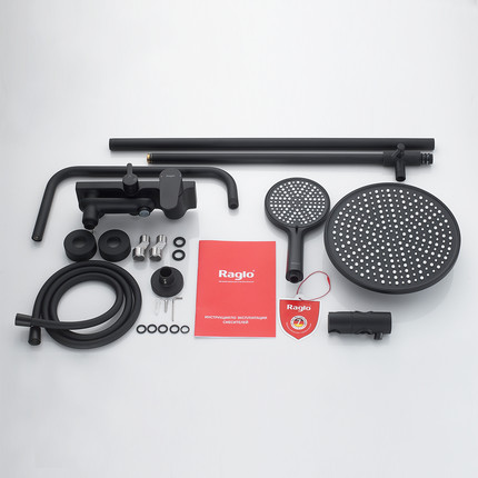 Душевая система Raglo R31.24.06, чёрный фото 10