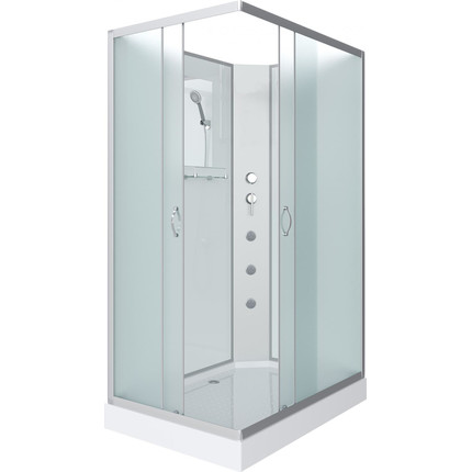 Гидробокс Niagara Classic 110x80 см NG-43185-14QBKG, серебро/матовое (безсиликоновая сборка) фото 