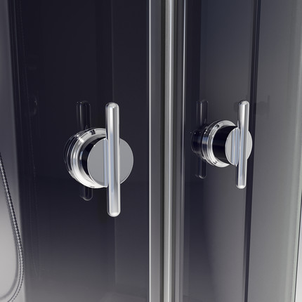 Душевая кабина Niagara Eco 100x100 см E100/40/TN/BK, хром матовый/тонированное (безсиликоновая сборка) - 12 Душевая кабина Niagara Eco 100x100 см E100/40/TN/BK, хром матовый/тонированное (безсиликоновая сборка) фото 12