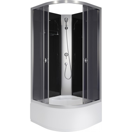 Душевая кабина Niagara Eco 100x100 см E100/40/TN/BK, хром матовый/тонированное (безсиликоновая сборка) - 2 Душевая кабина Niagara Eco 100x100 см E100/40/TN/BK, хром матовый/тонированное (безсиликоновая сборка) фото 2