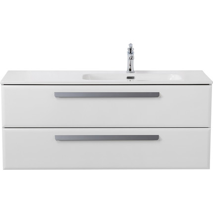 Тумба подвесная с раковиной Cezares ECO-CER-N-1200-2C-SO-BL-R 120 см (раковина CZR-8095-120-R) bianco lucido фото 