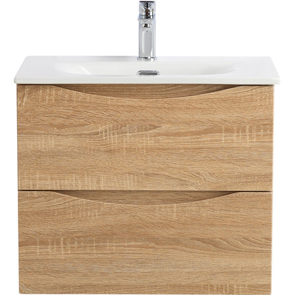 Тумба подвесная с раковиной BelBagno MARINO-CER-MINI-500-2C-SO-WO-P 50 см, rovere bianco фото 