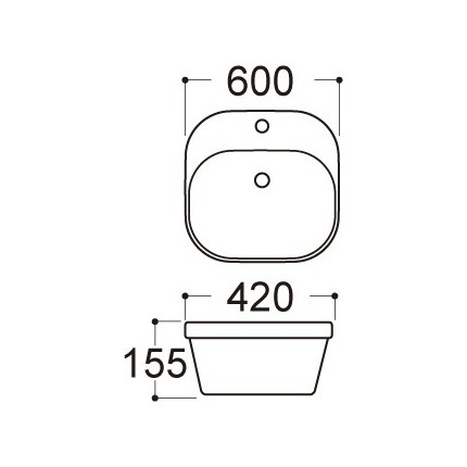 Раковина-чаша Aquatek Амадео 50 см AQ5042-00 фото 2
