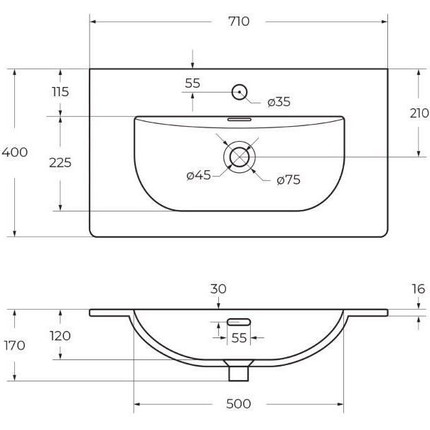 Тумба подвесная с раковиной BelBagno 80 см MARINO-CER-MINI-800-2C-SO-RR-P, rovere rustico фото 4
