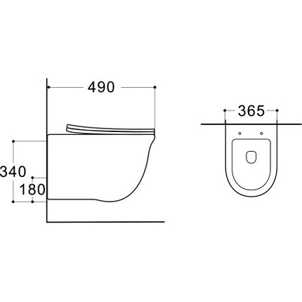 Унитаз подвесной безободковый Aquatek Классик AQ1112T-00 с крышкой микролифт (система смыва Торнадо) фото 10
