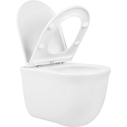 Унитаз подвесной безободковый Aquatek Классик AQ1112T-00 с крышкой микролифт (система смыва Торнадо) фото 6