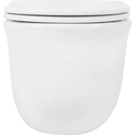 Унитаз подвесной безободковый Aquatek Классик AQ1112T-00 с крышкой микролифт (система смыва Торнадо) фото 5