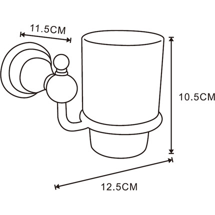 Стакан для зубных щеток Azario Elvia AZ-91106Q, цвет бронза - 2 Стакан для зубных щеток Azario Elvia AZ-91106Q, цвет бронза фото 2