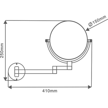 Зеркало косметическое настенное Azario Altre AZ-211В-6, цвет чёрный фото 3