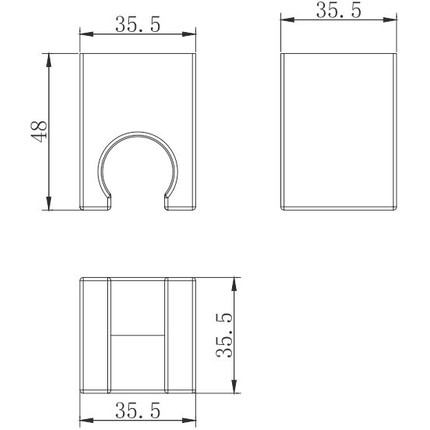Держатель душевой лейки Aquatek  AQ2400MB, чёрный матовый фото 2