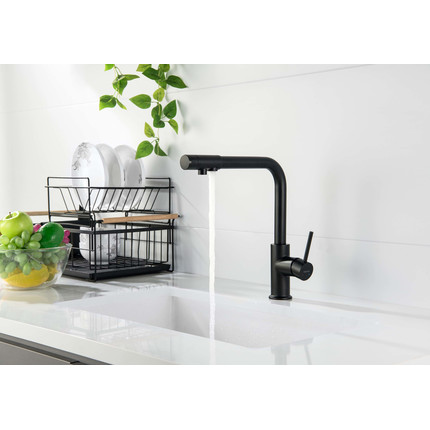 Смеситель для кухни Aquatek Европа AQ1386MB, чёрный матовый, Цвет производителя: чёрный матовый фото 3